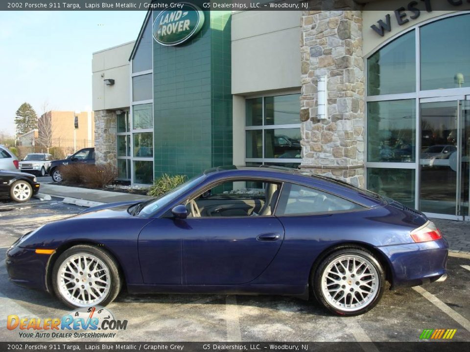 2002 Porsche 911 Targa Lapis Blue Metallic / Graphite Grey Photo #10