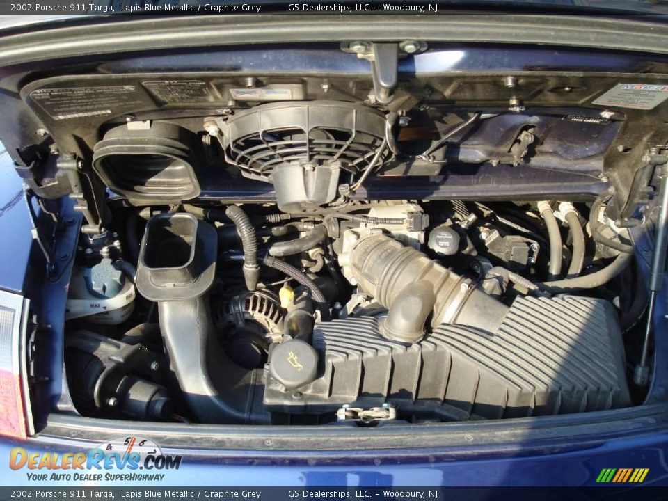 2002 Porsche 911 Targa Lapis Blue Metallic / Graphite Grey Photo #16