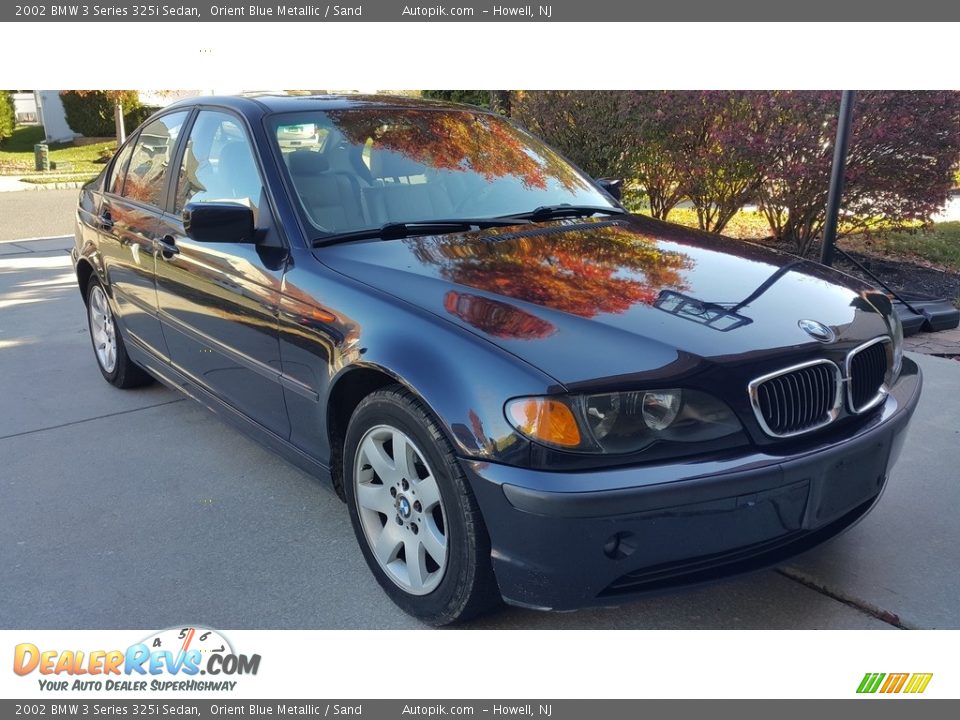 2002 BMW 3 Series 325i Sedan Orient Blue Metallic / Sand Photo #1