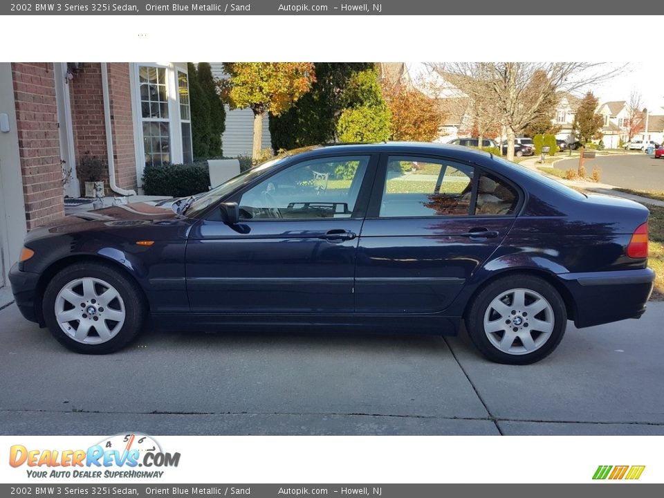 2002 BMW 3 Series 325i Sedan Orient Blue Metallic / Sand Photo #4