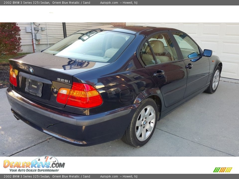 2002 BMW 3 Series 325i Sedan Orient Blue Metallic / Sand Photo #7