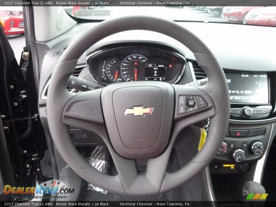 2017 Chevrolet Trax LS AWD Mosaic Black Metallic / Jet Black Photo #17