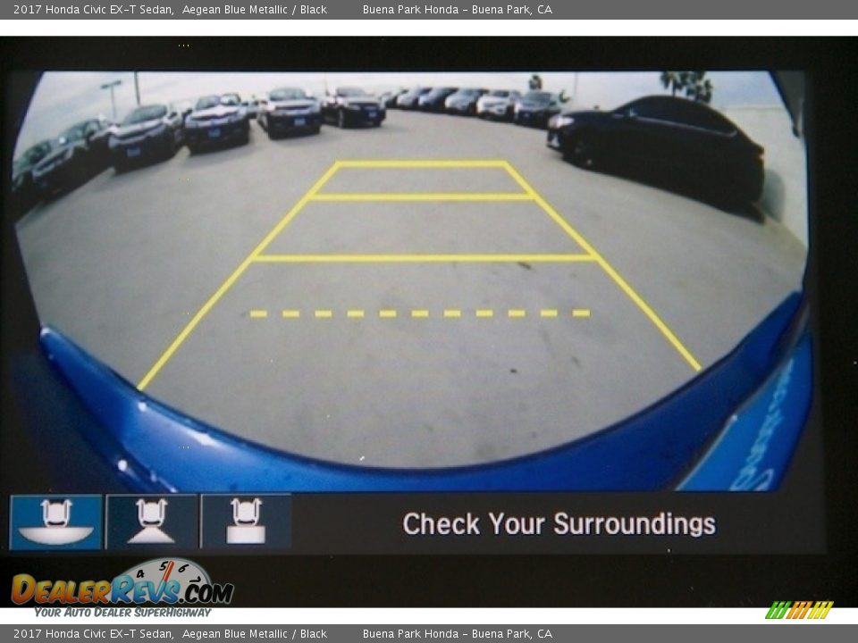 2017 Honda Civic EX-T Sedan Aegean Blue Metallic / Black Photo #6
