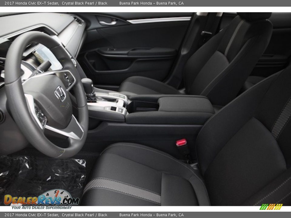 Black Interior - 2017 Honda Civic EX-T Sedan Photo #9