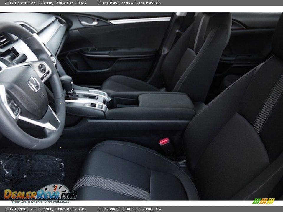 Black Interior - 2017 Honda Civic EX Sedan Photo #9