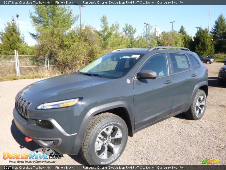 2017 Jeep Cherokee Trailhawk 4x4 Rhino / Black Photo #1