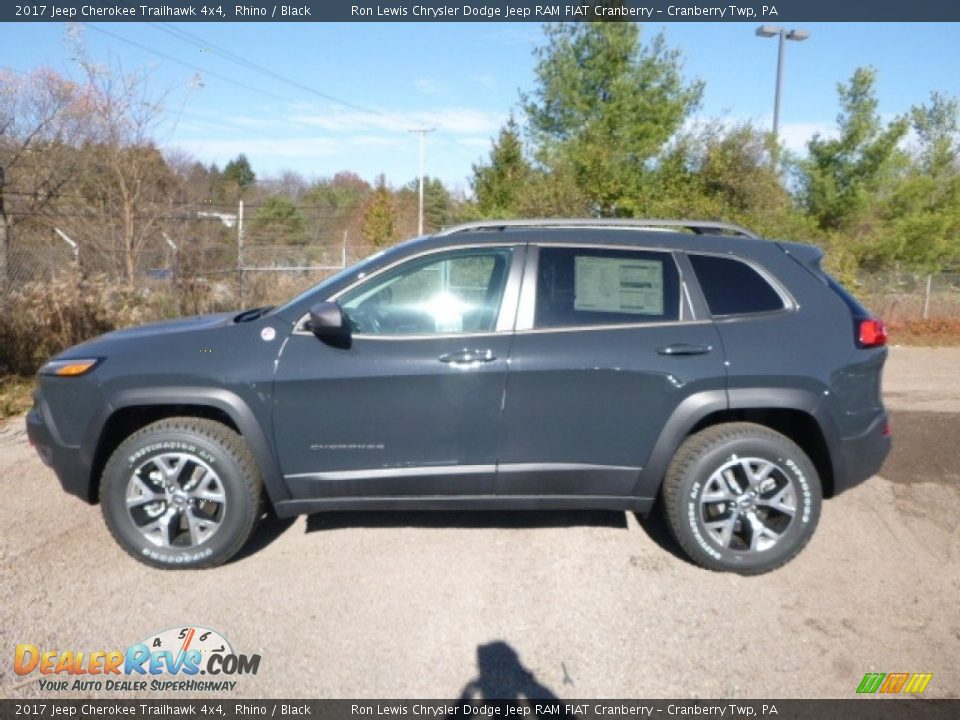 2017 Jeep Cherokee Trailhawk 4x4 Rhino / Black Photo #3