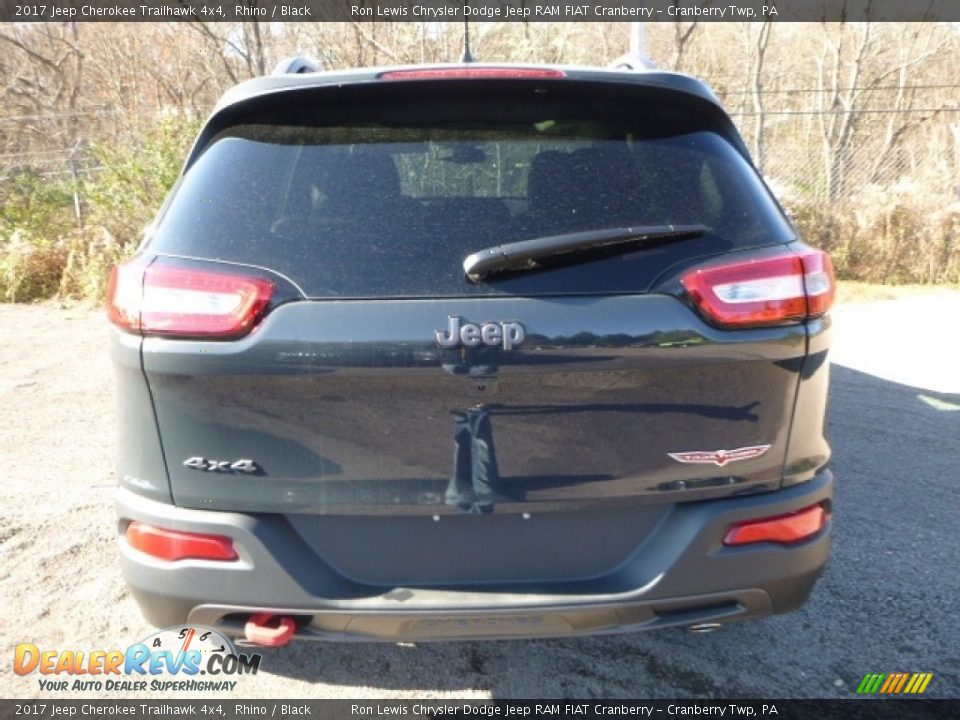2017 Jeep Cherokee Trailhawk 4x4 Rhino / Black Photo #6