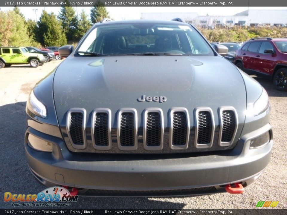 2017 Jeep Cherokee Trailhawk 4x4 Rhino / Black Photo #11