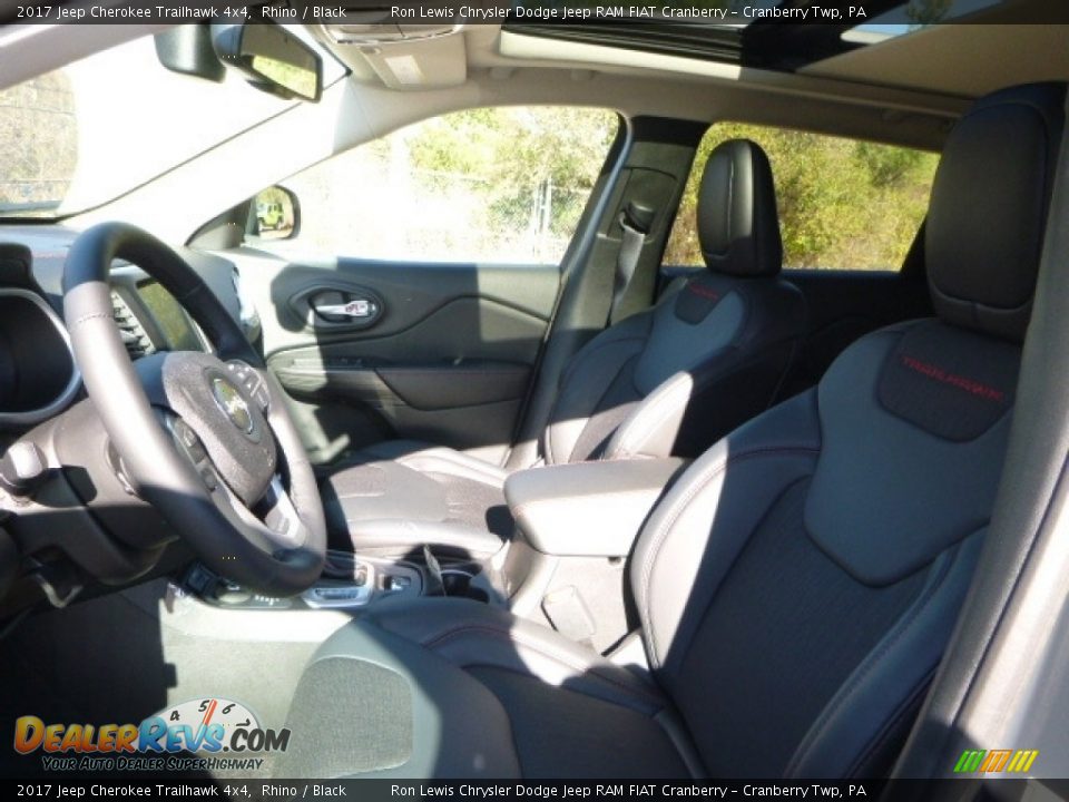 2017 Jeep Cherokee Trailhawk 4x4 Rhino / Black Photo #13