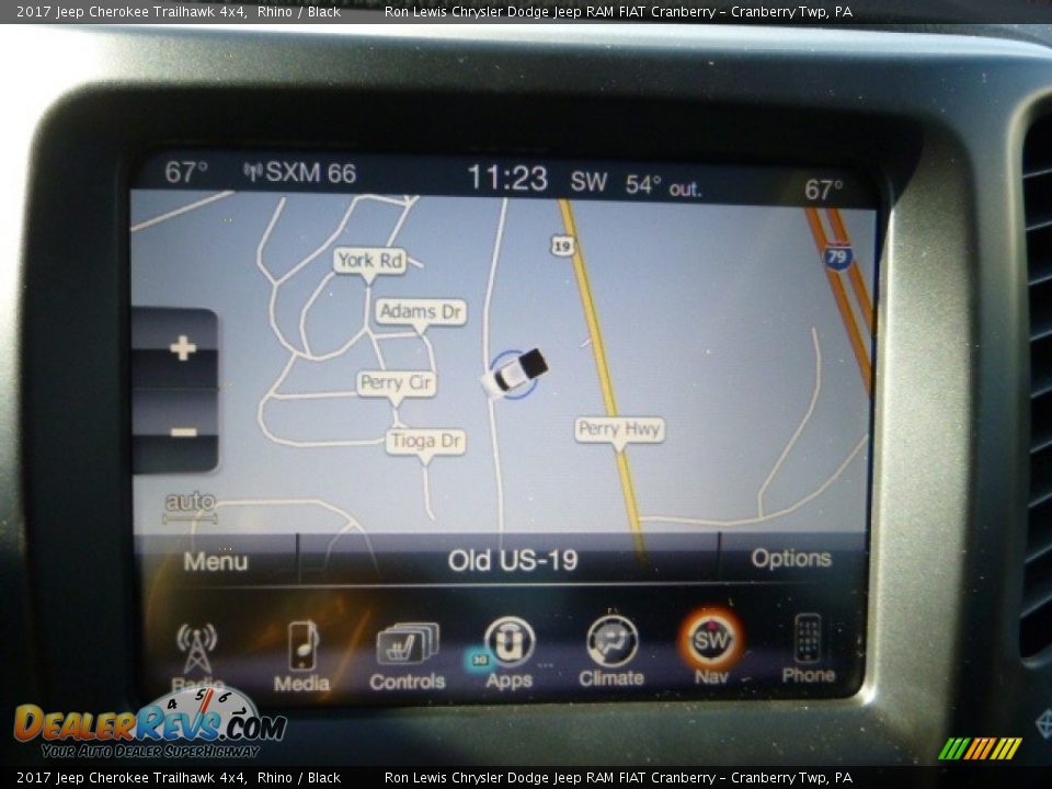 2017 Jeep Cherokee Trailhawk 4x4 Rhino / Black Photo #16