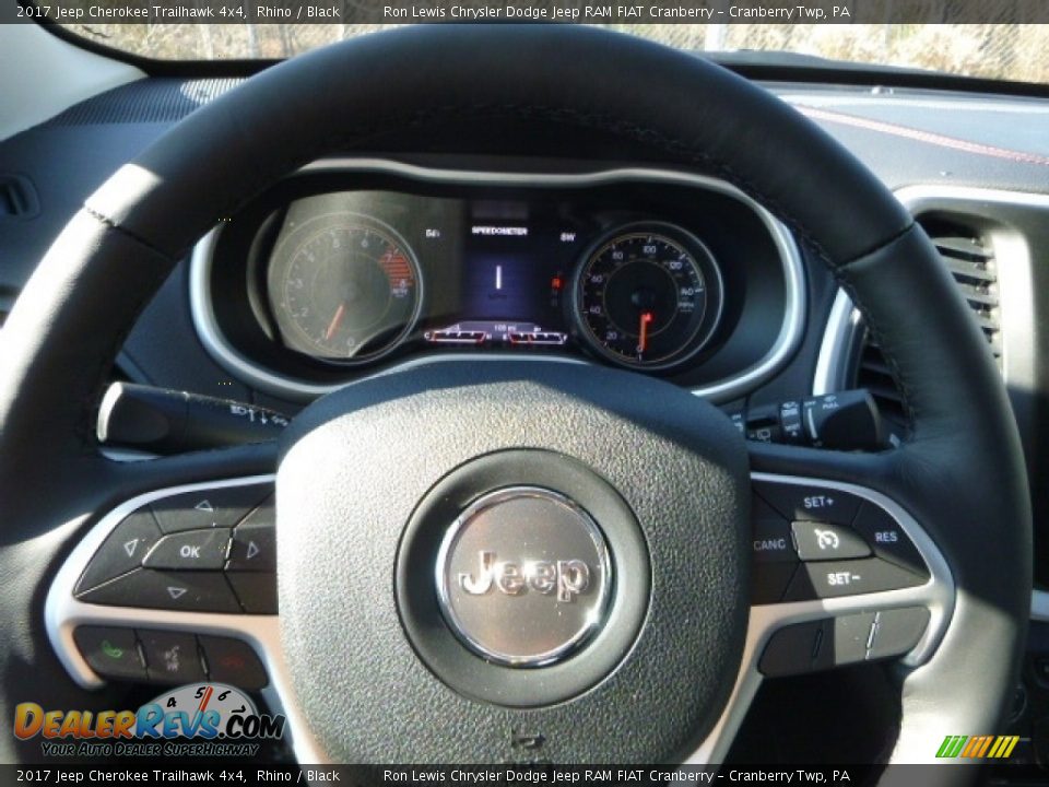2017 Jeep Cherokee Trailhawk 4x4 Rhino / Black Photo #18