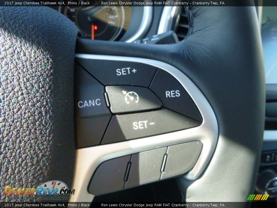 2017 Jeep Cherokee Trailhawk 4x4 Rhino / Black Photo #19