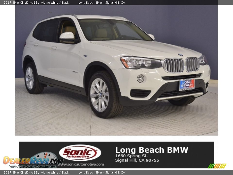 2017 BMW X3 sDrive28i Alpine White / Black Photo #1