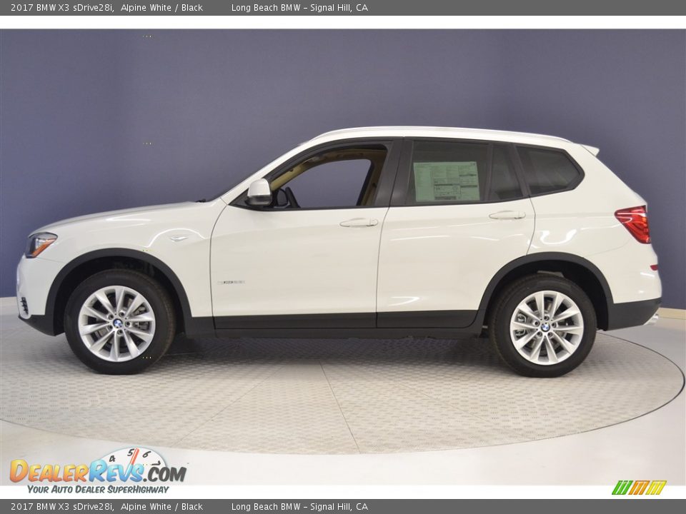 2017 BMW X3 sDrive28i Alpine White / Black Photo #3