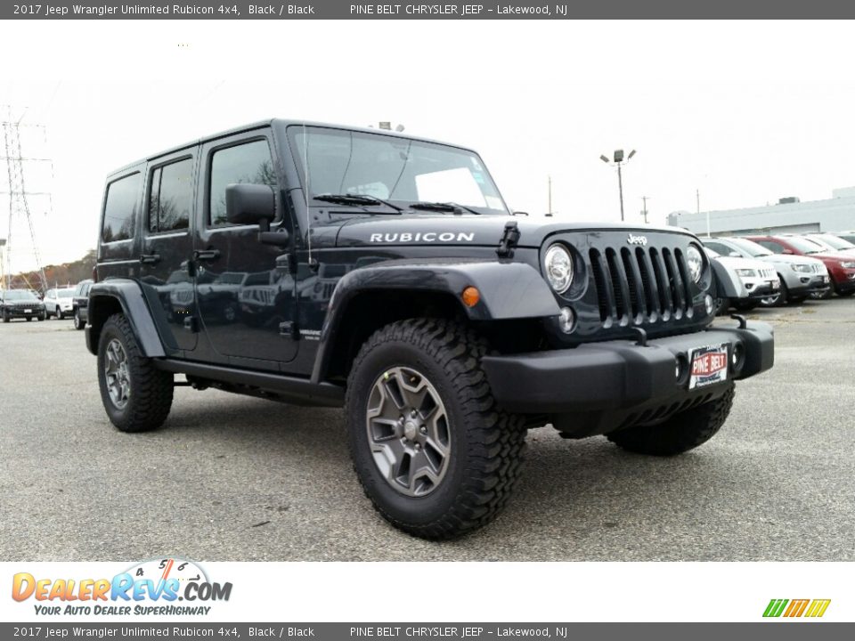 2017 Jeep Wrangler Unlimited Rubicon 4x4 Black / Black Photo #2