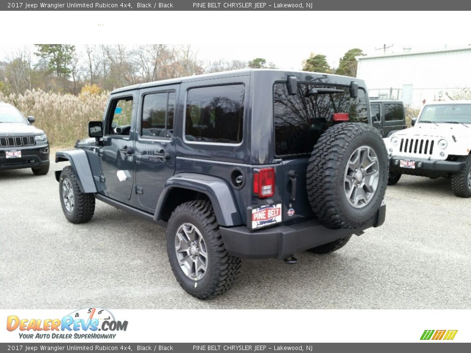 2017 Jeep Wrangler Unlimited Rubicon 4x4 Black / Black Photo #5