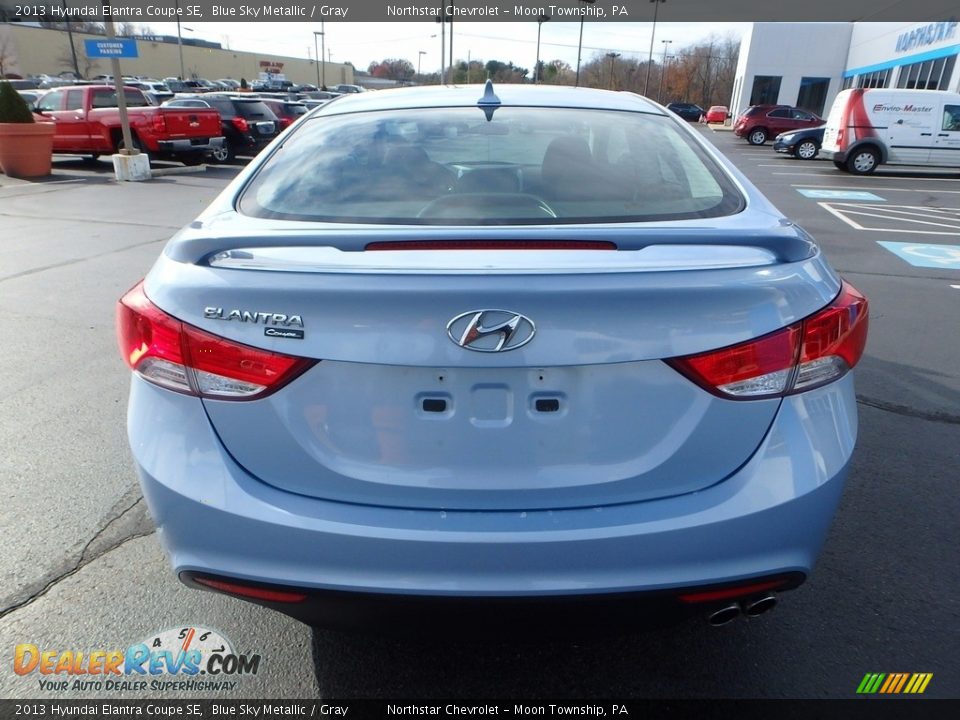 2013 Hyundai Elantra Coupe SE Blue Sky Metallic / Gray Photo #8