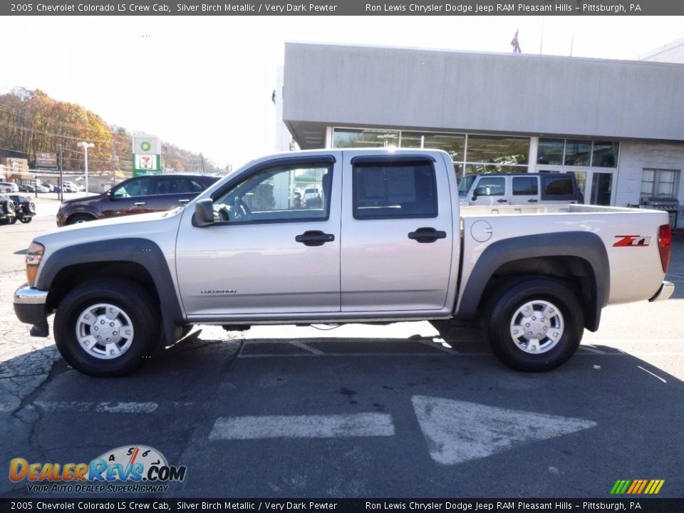 2005 Chevrolet Colorado LS Crew Cab Silver Birch Metallic / Very Dark Pewter Photo #2