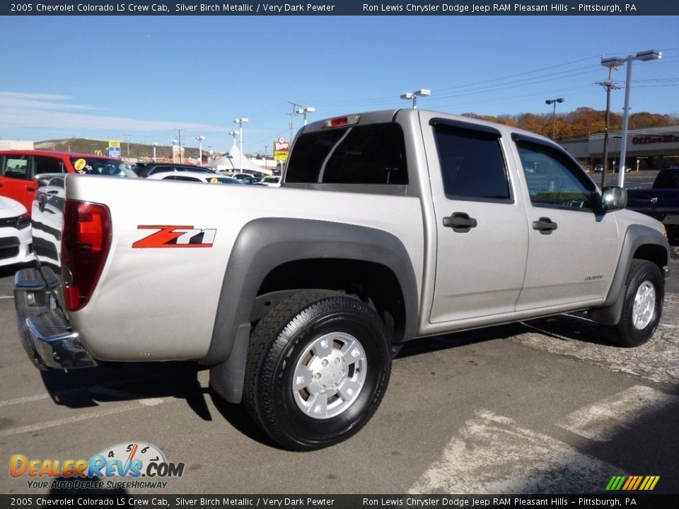 2005 Chevrolet Colorado LS Crew Cab Silver Birch Metallic / Very Dark Pewter Photo #5