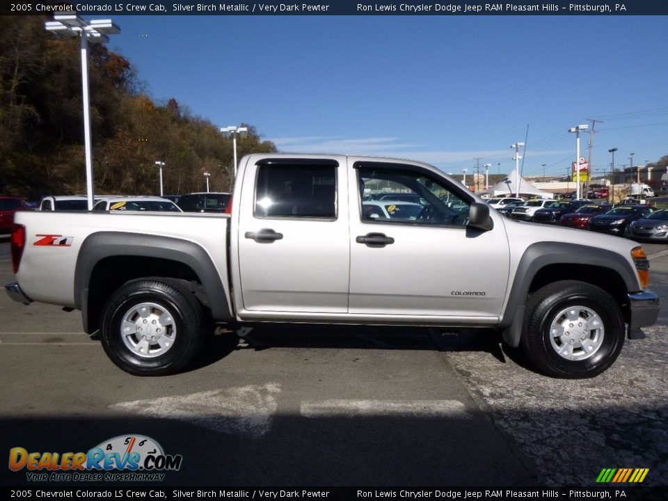 2005 Chevrolet Colorado LS Crew Cab Silver Birch Metallic / Very Dark Pewter Photo #6