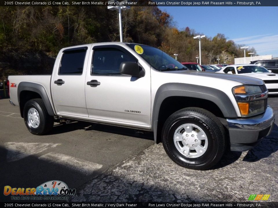 2005 Chevrolet Colorado LS Crew Cab Silver Birch Metallic / Very Dark Pewter Photo #7