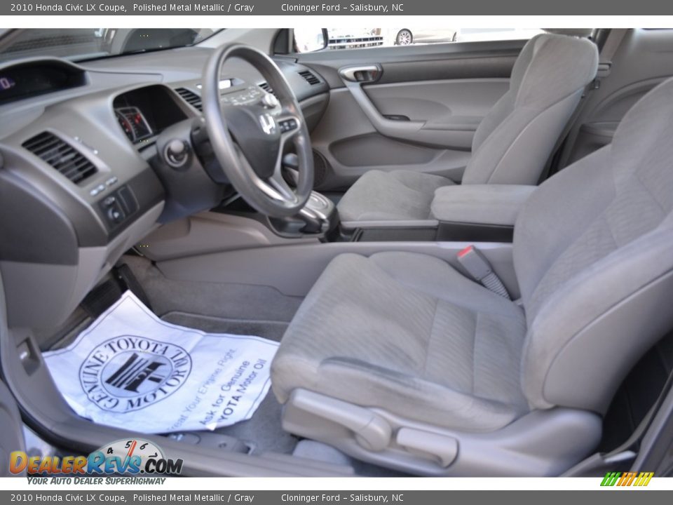 2010 Honda Civic LX Coupe Polished Metal Metallic / Gray Photo #9