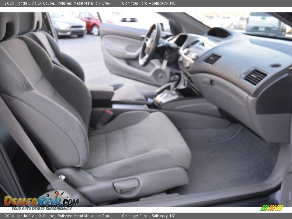 2010 Honda Civic LX Coupe Polished Metal Metallic / Gray Photo #14
