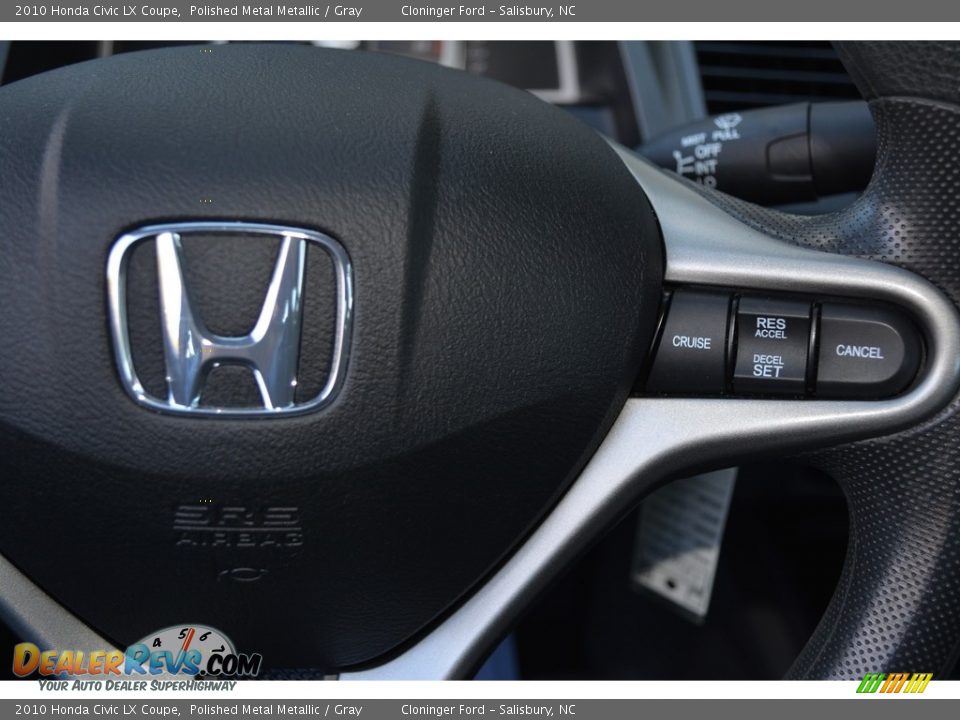 2010 Honda Civic LX Coupe Polished Metal Metallic / Gray Photo #17