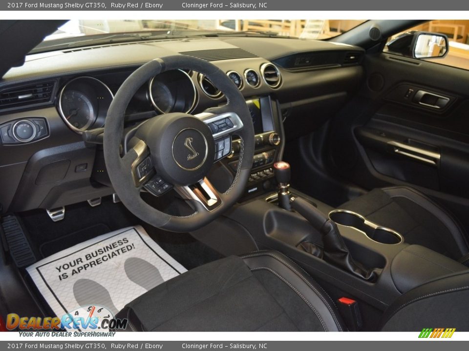 Ebony Interior - 2017 Ford Mustang Shelby GT350 Photo #6