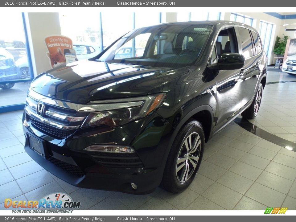 2016 Honda Pilot EX-L AWD Black Forest Pearl / Beige Photo #1