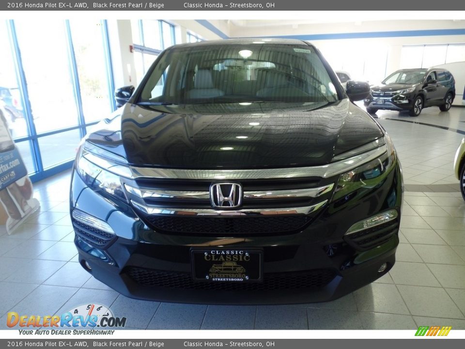 2016 Honda Pilot EX-L AWD Black Forest Pearl / Beige Photo #3