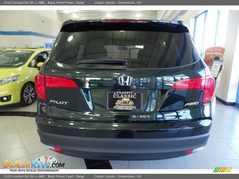 2016 Honda Pilot EX-L AWD Black Forest Pearl / Beige Photo #4