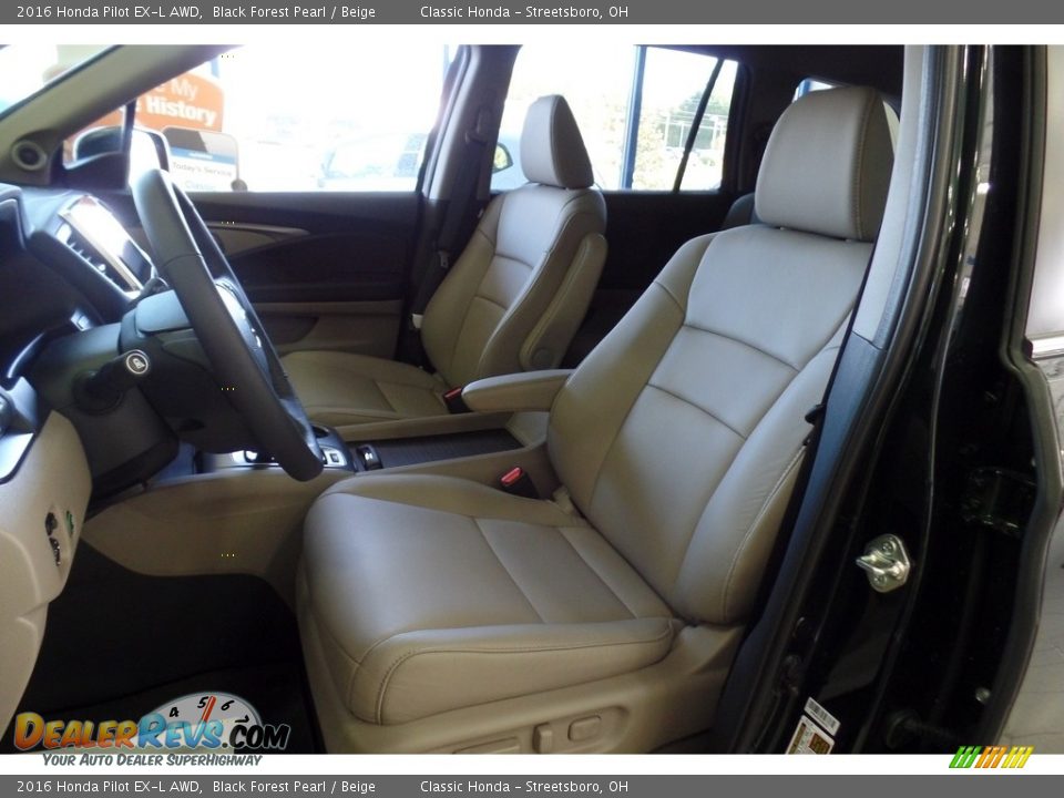 2016 Honda Pilot EX-L AWD Black Forest Pearl / Beige Photo #6