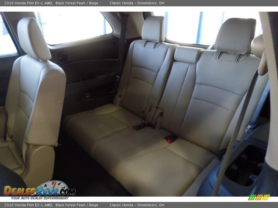 2016 Honda Pilot EX-L AWD Black Forest Pearl / Beige Photo #8