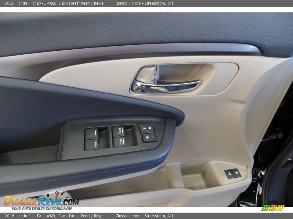 2016 Honda Pilot EX-L AWD Black Forest Pearl / Beige Photo #9