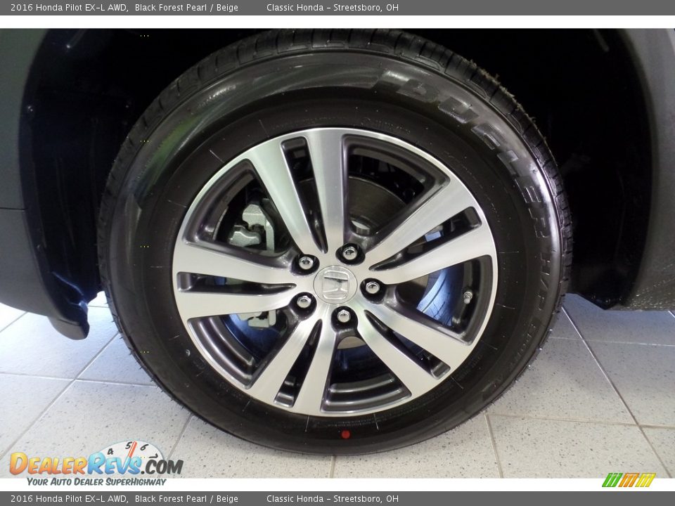 2016 Honda Pilot EX-L AWD Black Forest Pearl / Beige Photo #17
