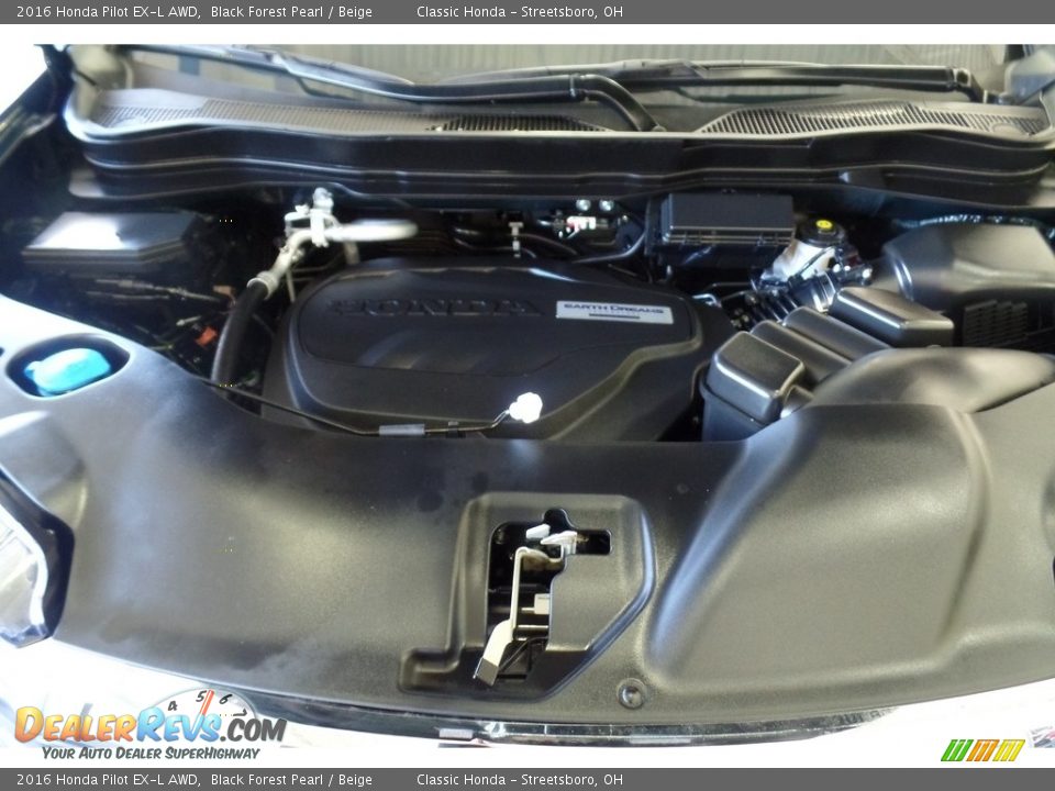 2016 Honda Pilot EX-L AWD Black Forest Pearl / Beige Photo #18