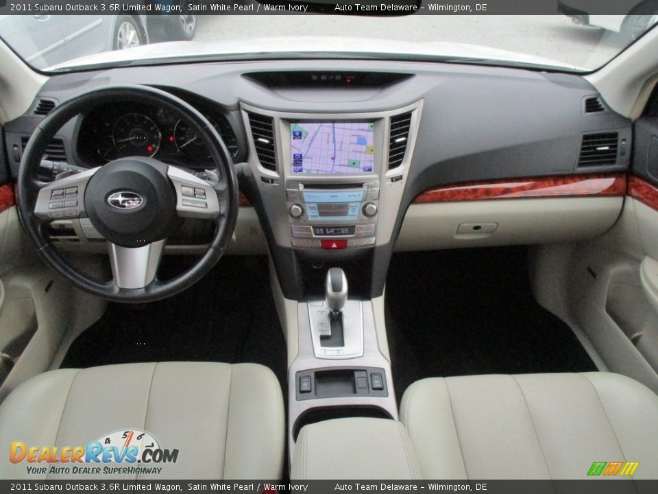 2011 Subaru Outback 3.6R Limited Wagon Satin White Pearl / Warm Ivory Photo #35