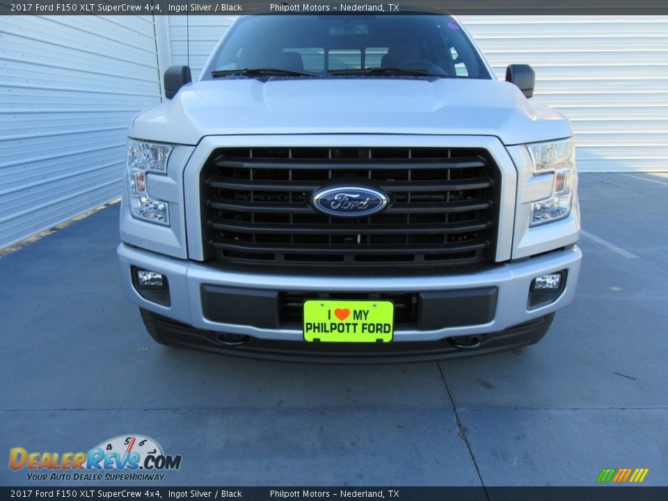 2017 Ford F150 XLT SuperCrew 4x4 Ingot Silver / Black Photo #8