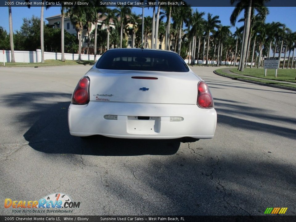 2005 Chevrolet Monte Carlo LS White / Ebony Photo #4