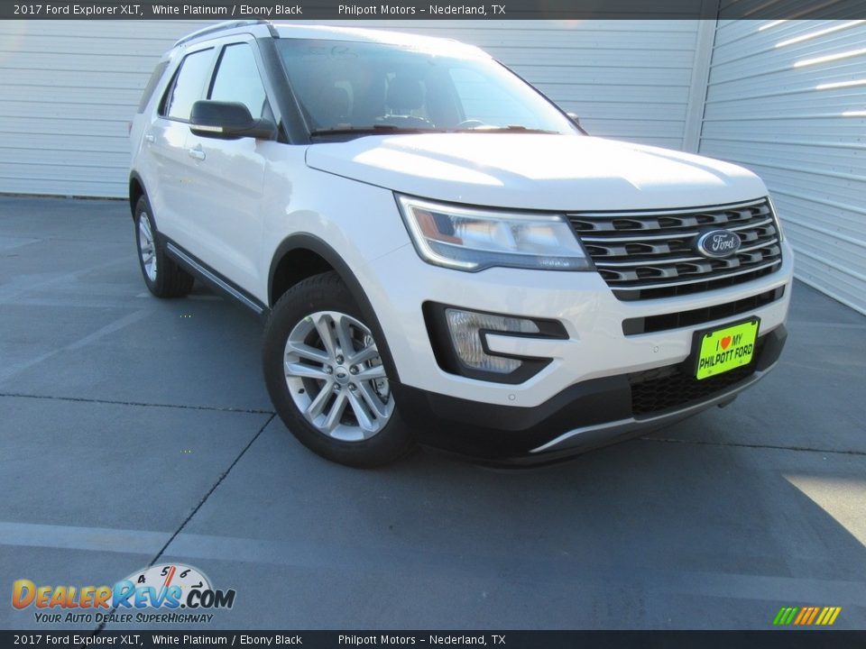 2017 Ford Explorer XLT White Platinum / Ebony Black Photo #1