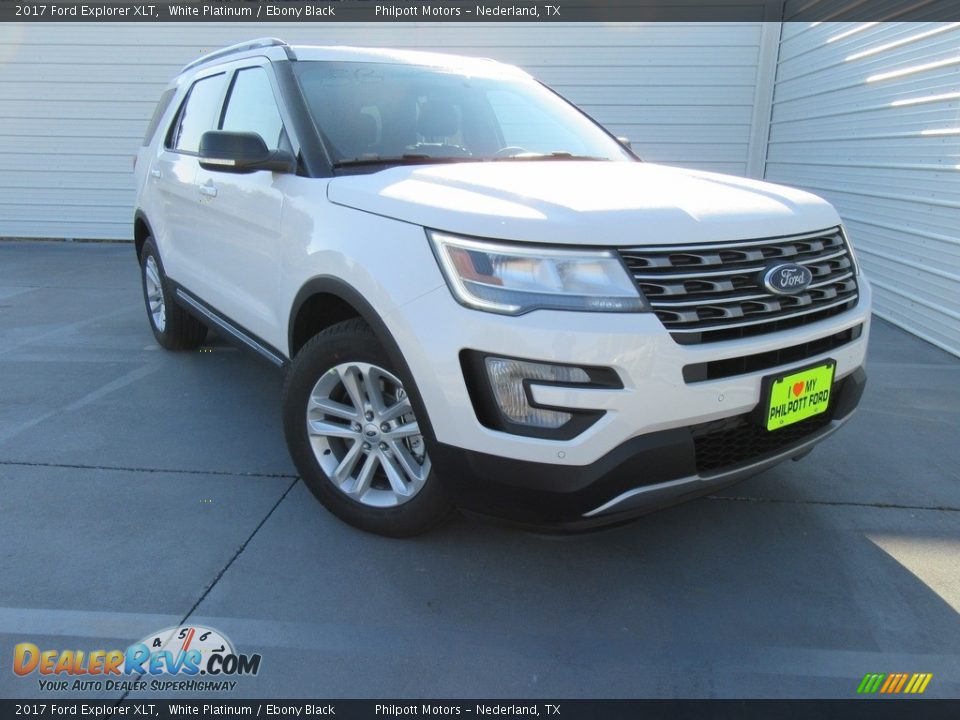 2017 Ford Explorer XLT White Platinum / Ebony Black Photo #2