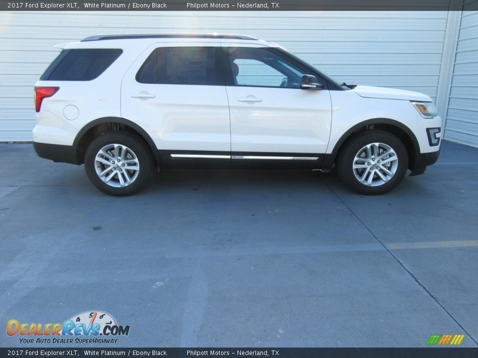 2017 Ford Explorer XLT White Platinum / Ebony Black Photo #3