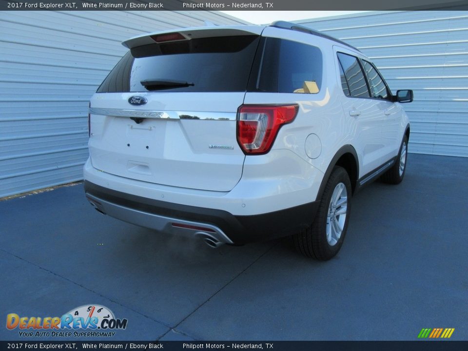 2017 Ford Explorer XLT White Platinum / Ebony Black Photo #4