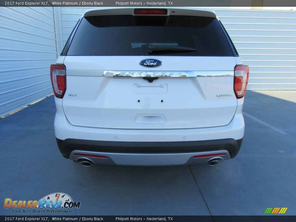 2017 Ford Explorer XLT White Platinum / Ebony Black Photo #5
