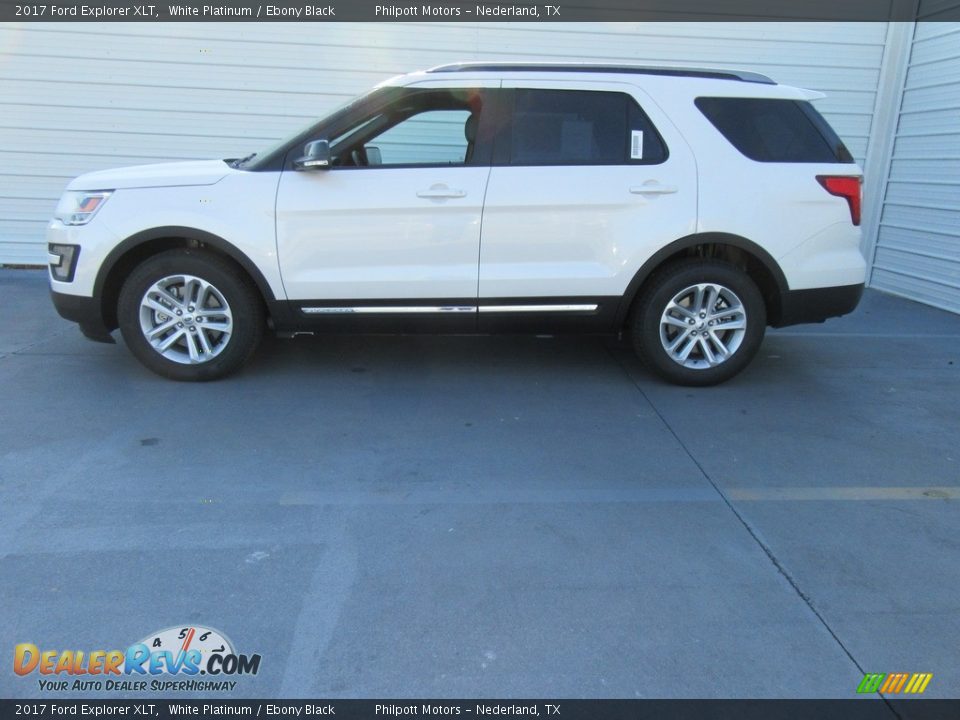 2017 Ford Explorer XLT White Platinum / Ebony Black Photo #6