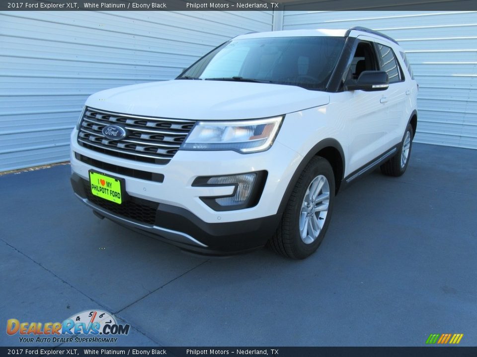 2017 Ford Explorer XLT White Platinum / Ebony Black Photo #7