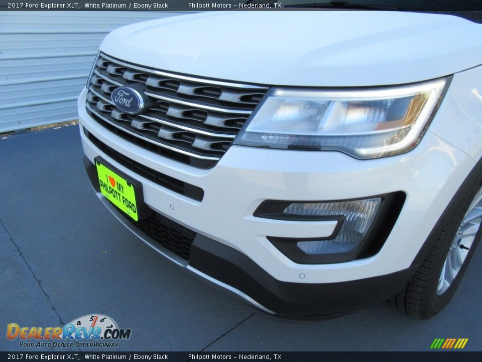 2017 Ford Explorer XLT White Platinum / Ebony Black Photo #10