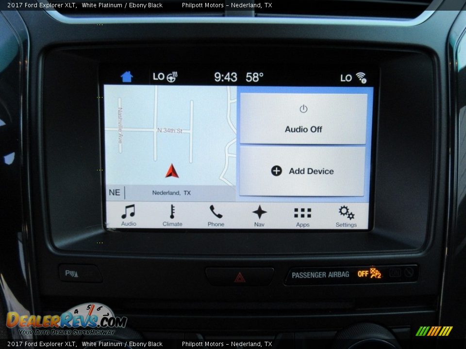 2017 Ford Explorer XLT White Platinum / Ebony Black Photo #27